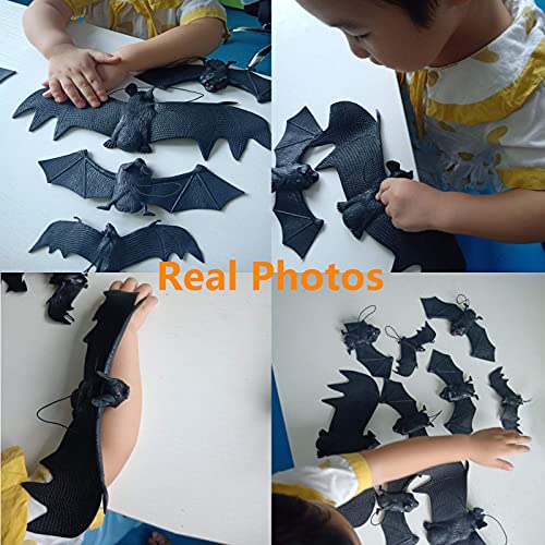 Supersfel Halloween Hanging Bats Decorations, 10 Pcs - Image 3