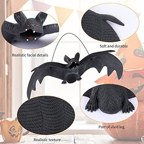 Supersfel Halloween Hanging Bats Decorations, 10 Pcs - Image 4