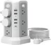 PASSUS Surge Protector Tower With USB C Port