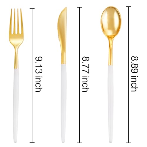 SUT Gold Disposable Silverware Set, 160Pcs - Image 5