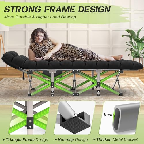 Suteck Folding Camping Cot Bed With Soft Pad - Image 3
