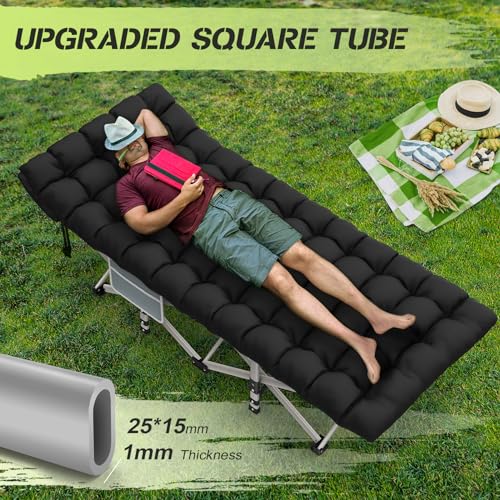 Suteck Folding Camping Cot Bed With Soft Pad - Image 5