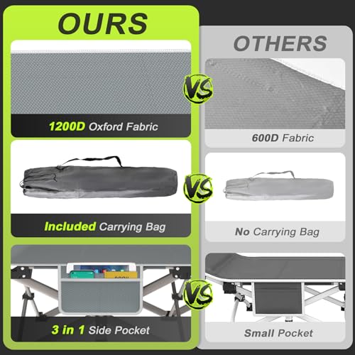 Suteck Folding Camping Cot Bed With Soft Pad - Image 2