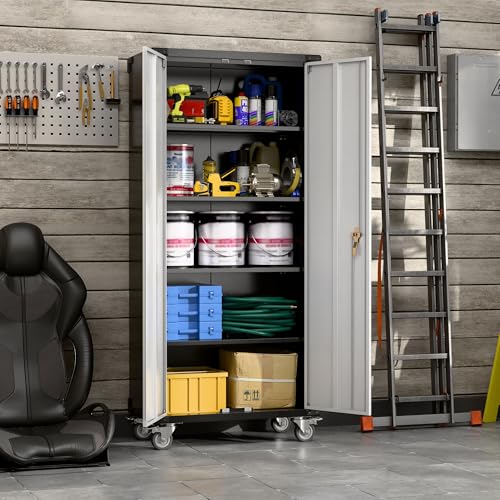 SUXXAN Garage Storage Cabinet With Wheels, 72 - Image 2