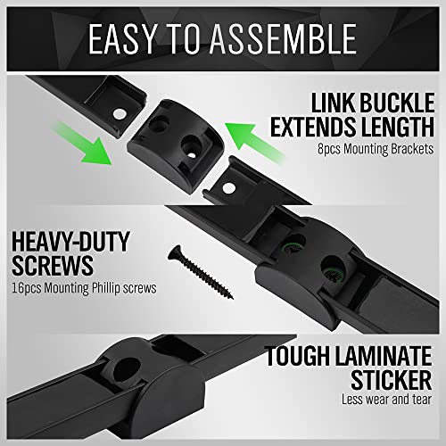 SWANLAKE GARDEN TOOLS Magnetic Tool Holder Strip, 12" (4PCS) - Image 3