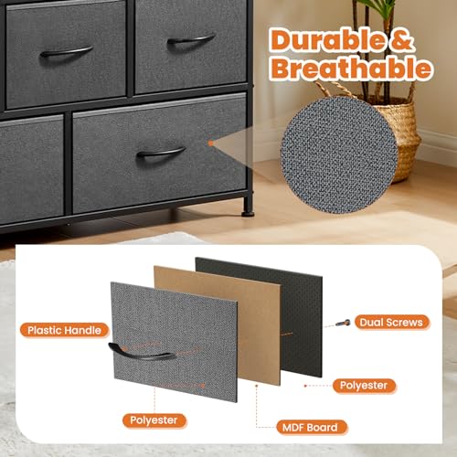 Sweetcrispy Dresser For Bedroom With 5 Drawers - Image 5