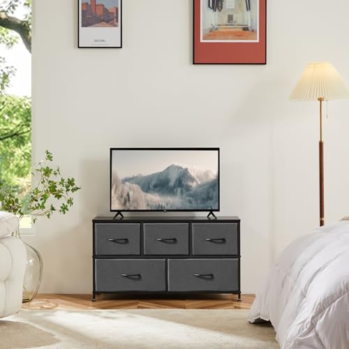 Sweetcrispy Dresser For Bedroom With 5 Drawers - Image 2