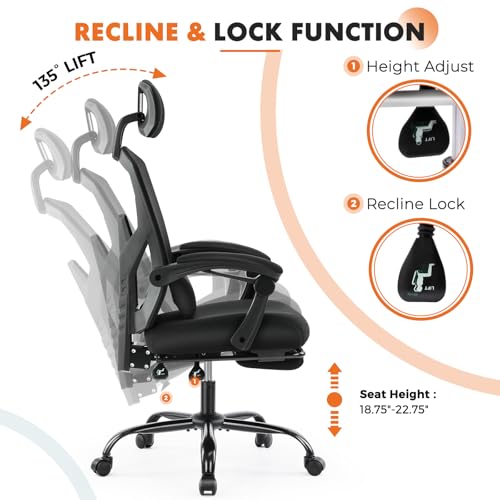 Sweetcrispy Ergonomic High-Back Mesh Office Chair - Image 5