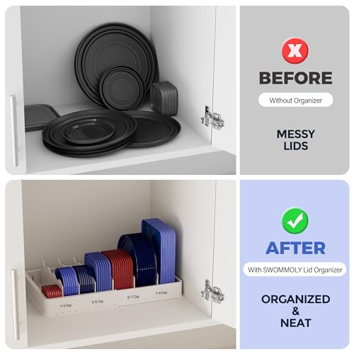 SWOMMOLY Expandable Food Storage Lid Organizer - Image 4