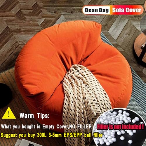 SXBCyan Chenille Bean Bag Cover Washable - Image 3