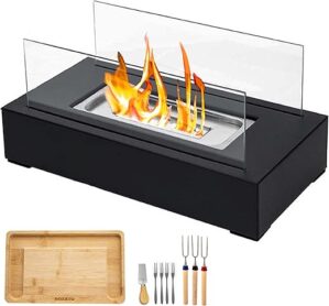 ROZATO Tabletop Fire Pit With Smores Maker Kit