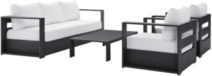 Modway Tahoe Aluminum Outdoor Patio Set