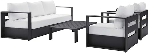 Modway Tahoe Aluminum Outdoor Patio Set