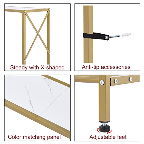 Tajsoon Entryway Console Table With Shelves - Image 4