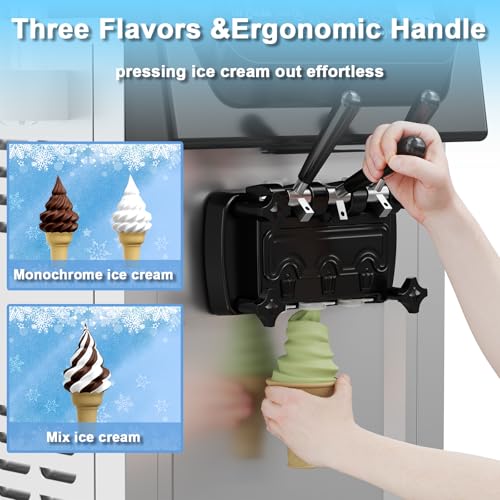 Takywep Commercial Ice Cream Machine, 2200W Soft Maker - Image 3
