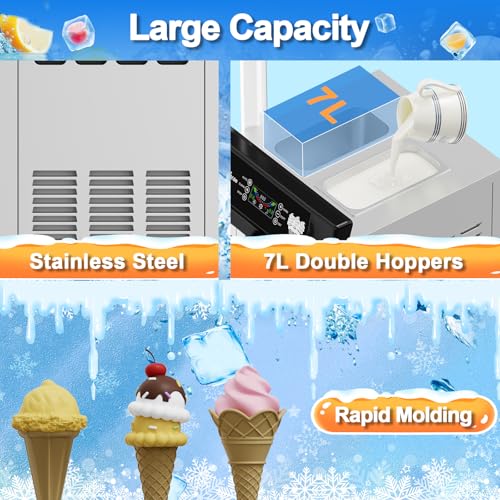 Takywep Commercial Ice Cream Machine, 2200W Soft Maker - Image 2