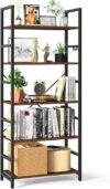 Yoobure Tall 5 Tier Bookshelf – Modern Bookcase