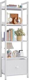 Furologee Tall Narrow Bookcase With Drawer