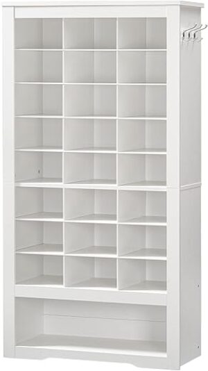 HOOBRO Tall Shoe Cabinet With 24 Cubbies WT24SC01