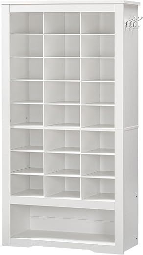 HOOBRO Tall Shoe Cabinet With 24 Cubbies WT24SC01