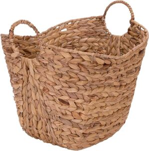 Household Essentials Tall Water Hyacinth Wicker Basket ML-4002