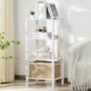 YUFAM Tall Wooden Bookshelf With Storage