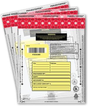 Nadex Tamper-Evident Clear Deposit Bags, 9" x 12
