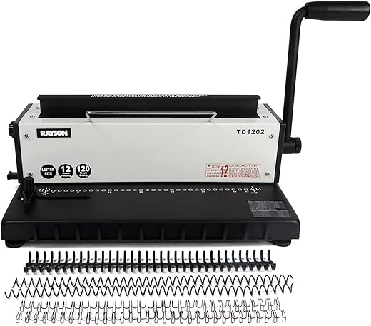 RAYSON TD1202 Binding Machine, 3:1 Pitch Wire Binder