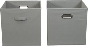 Household Essentials Teafog Open Storage Bins, 2 Pack
