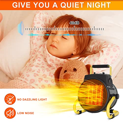tectake Portable Electric Patio Heater With Thermostat - Image 4