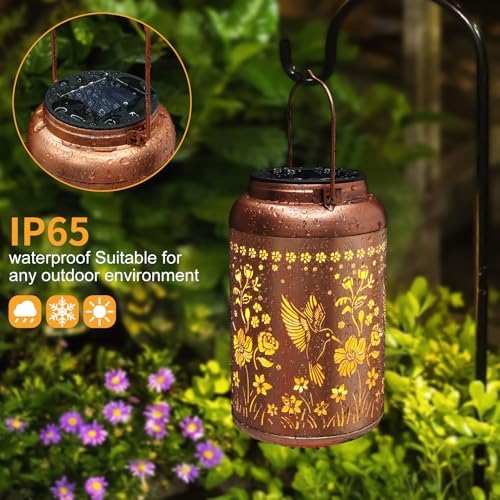 Tepaken Hummingbird Solar Lanterns Outdoor Decor - Image 5