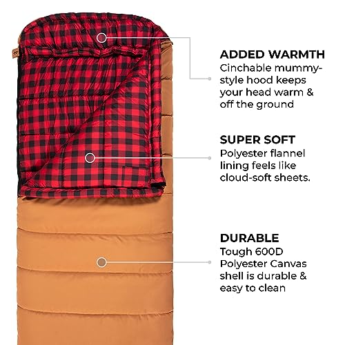 TETON Sports Bridger Canvas Sleeping Bag - Stay Warm - Image 5