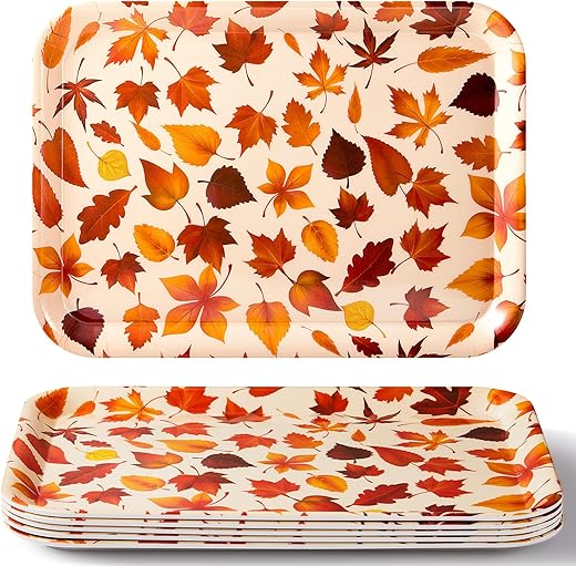 Sliner Thanksgiving Melamine Fall Leaves Platter