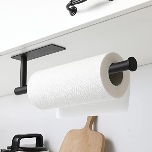 theaoo Under Cabinet Matte Black Paper Towel Holder - Image 2