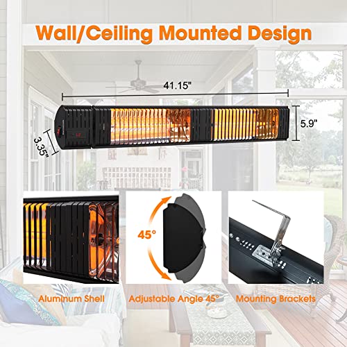 thermomate Infrared Electric Patio Heater, 3000W Carbon Fiber - Image 3