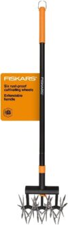 Fiskars Tiller Cultivator, Extendable Gardening Tool