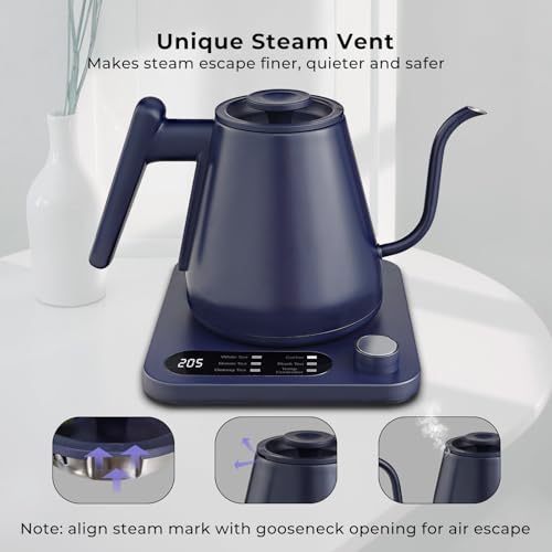 Tisanio Gooseneck Electric Kettle, Variable Temp Control - Image 5