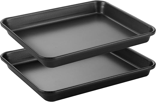 HONGBAKE Toaster Oven Pans Nonstick Cookie Sheets