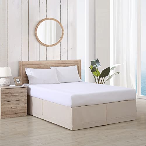 Tommy Bahama Bedskirt Tailored Solid Cotton Bedding, Queen - Image 2