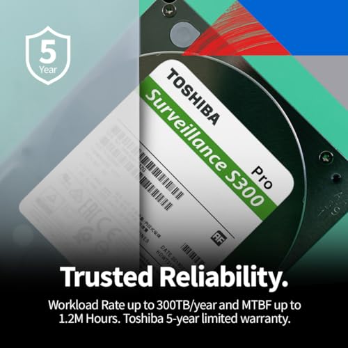 TOSHIBA S300 PRO 6TB Surveillance Hard Drive HDWTA60UZSVAR - Image 4