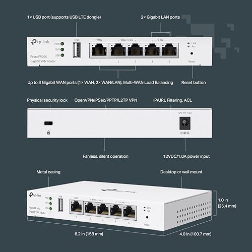 TP-Link Festa FR205 Multi-WAN Wired Router - Image 3