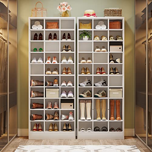 Tribesigns 10-Tier Shoe Storage Cabinet, White - Image 3