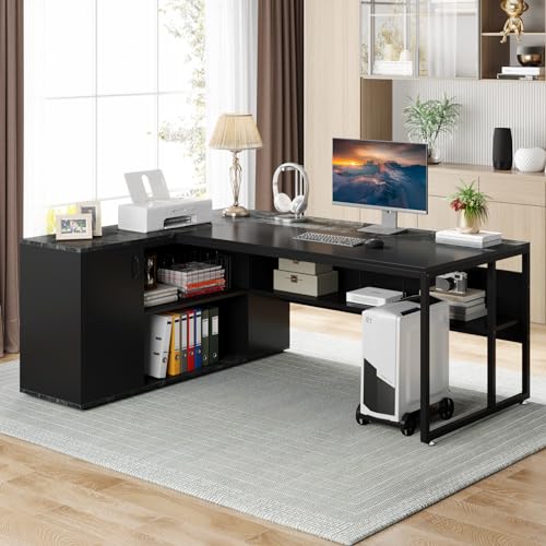 Tribesigns Executive L Shaped Desk With Storage - Image 4
