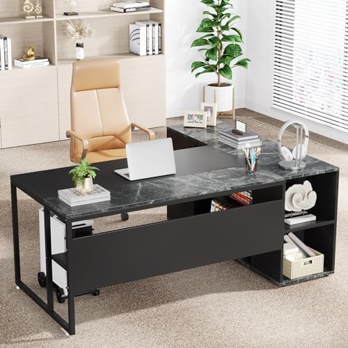 Tribesigns Executive L Shaped Desk With Storage - Image 5