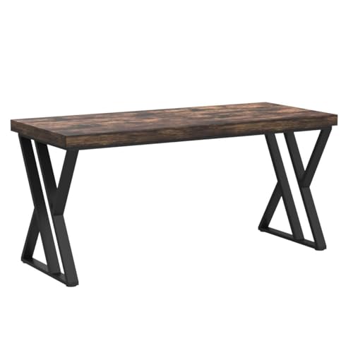 Tribesigns Rustic Brown 55-Inch Computer Desk - Image 4