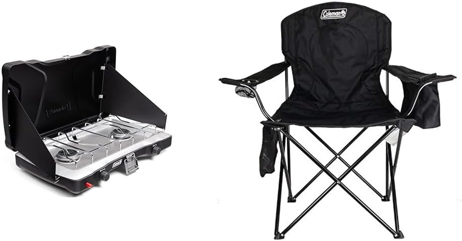 Coleman Triton+ 2 Burner Camp Stove And Chair