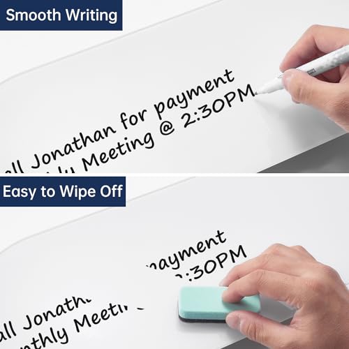 TSJ OFFICE Glass Desktop Whiteboard - 17 X 7 Inches - Image 5