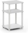 Furinno Turn-N-Tube 3-Tier White Nightstand