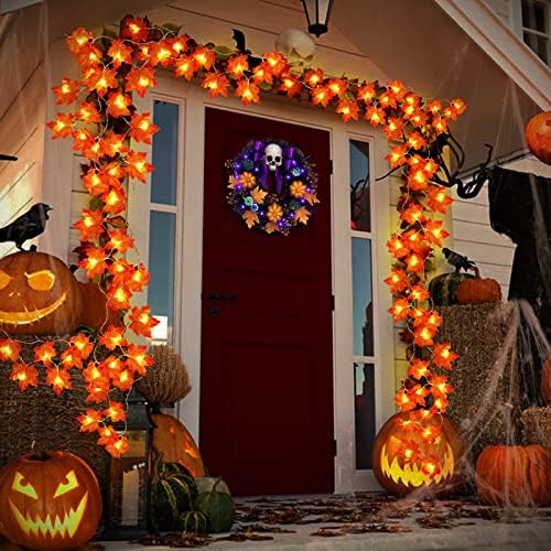 TURNMEON 30Ft Fall Garland 60 LED Leaf Lights - Image 4