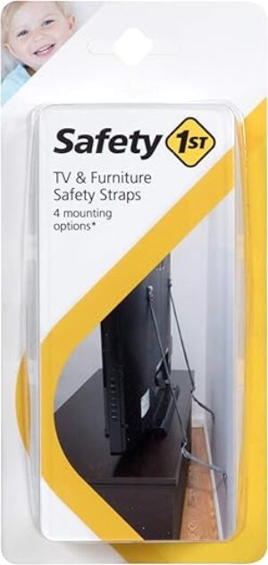 Safety 1st TV & Furniture Safety Straps, Black